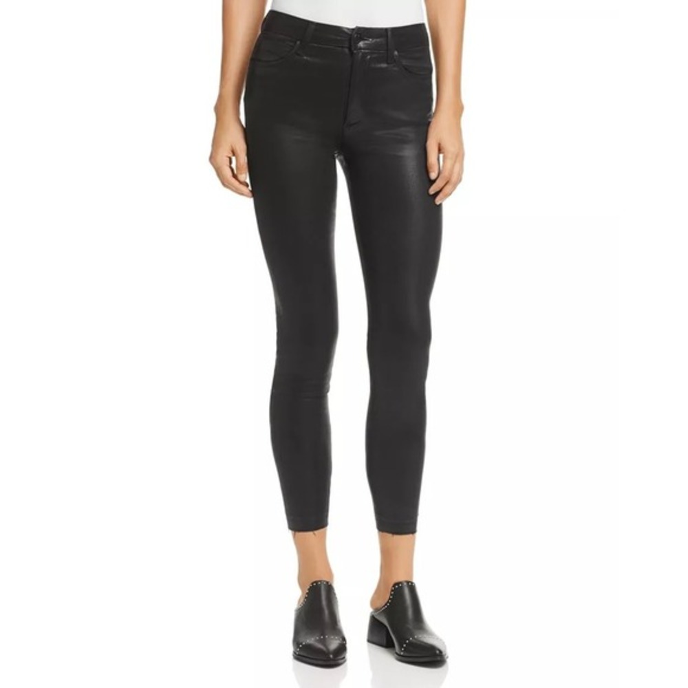 Joe's Jeans The Charlie Coated Black High Rise Skinny Ankle Womens 27